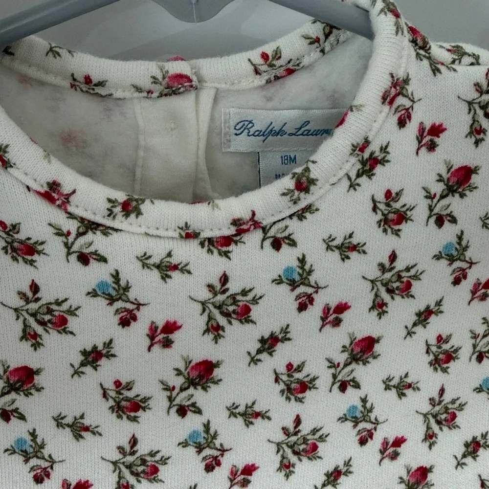 Ralph Lauren White Floral Baby Dress 18M
